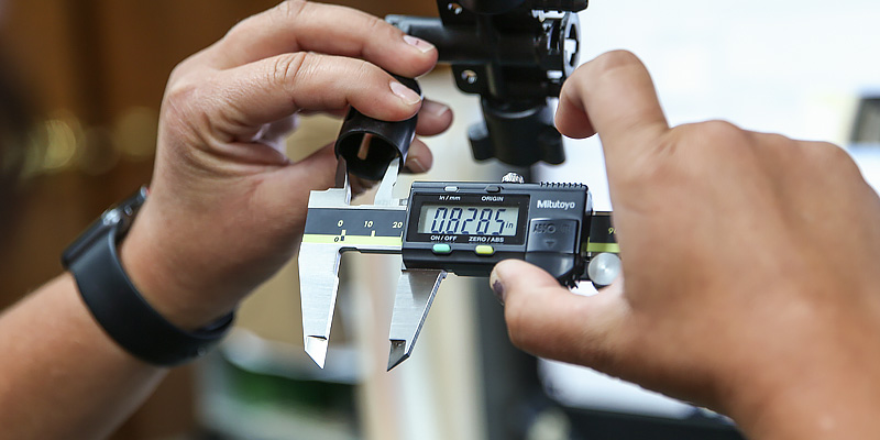 Caliper checking tight tolerance plastics quality