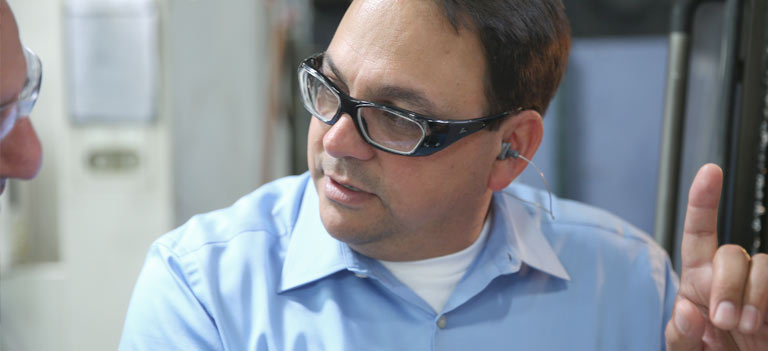 Mike Frumento on shopfloor