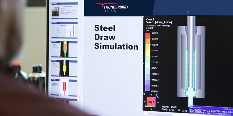 Steel impact simulation process